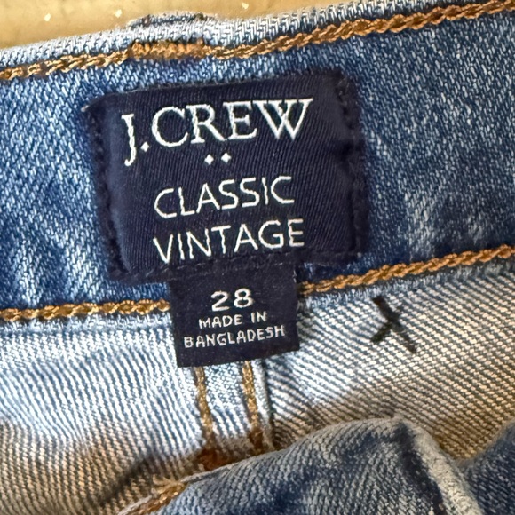 J. Crew Women's Classic Vintage Straight Leg Blue Jeans Size 28 - Picture 5 of 6